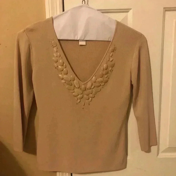 Joseph a sweater /tan/size small - Picture 2 of 4
